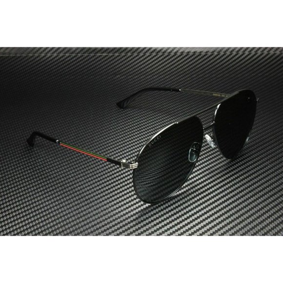 Gucci Black Men's Pilot 64mm Sunglasses - Picture 3 of 5